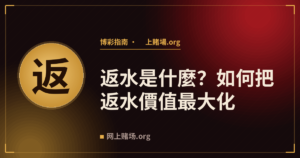 返水是什麼?如何把返水價值最大化
